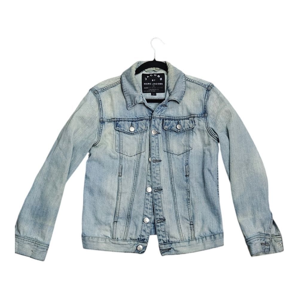 Jacobs By Marc Jacobs Faded Distressed Blue Denim Jacket Size S